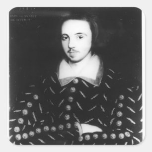 Portrait soll Christopher Marlowe sein Quadratischer Aufkleber