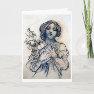 Portrait (Studie), Alphonse Mucha Karte