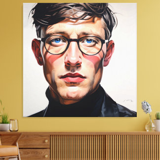 PORTRAIT THE FACEMAN N7 - generativecontent Leinwanddruck