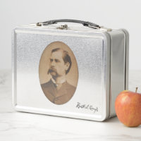 Portrait und Signatur von Wyatt Earp