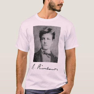 Portrait und Unterschrift von Arthur Rimbaud T-Shirt