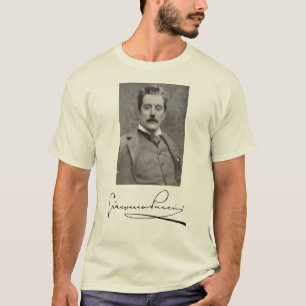 Portrait und Unterschrift von Giacomo Puccini T-Shirt