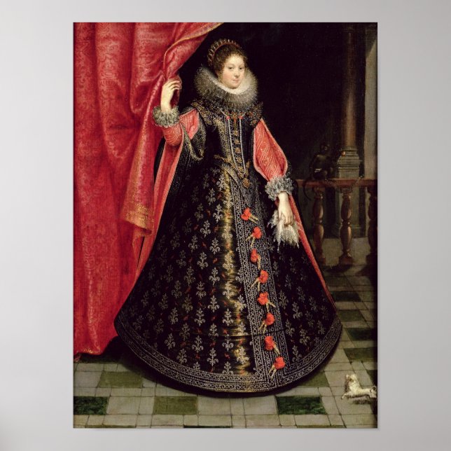 Portrait vermutlich Henrietta Maria von Poster (Vorne)