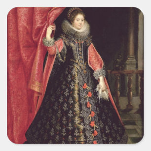 Portrait vermutlich Henrietta Maria von Quadratischer Aufkleber