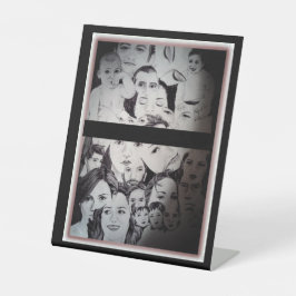 Portrait verschiedener Berühmtheiten Sockelschild