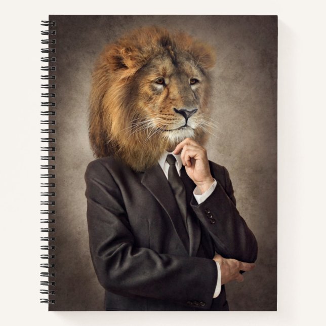 Portrait von A Lion Notizbuch (Vorderseite)