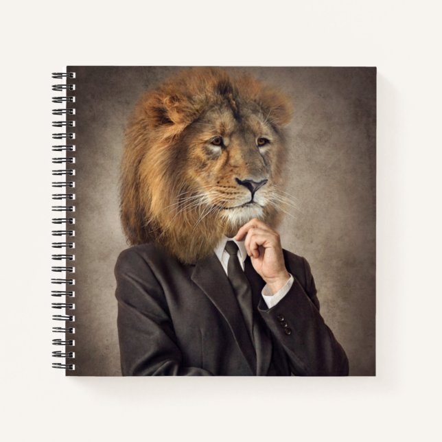 Portrait von A Lion Notizbuch (Vorderseite)