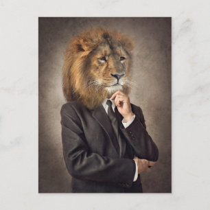 Portrait von A Lion Postkarte