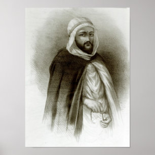 Portrait von Abd-El-Kader Poster