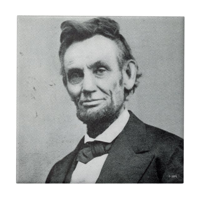 Portrait von Abe Lincoln 1 Fliese (Vorderseite)