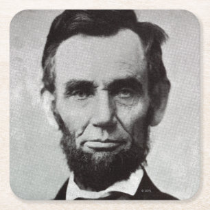 Portrait von Abe Lincoln 2 Rechteckiger Pappuntersetzer