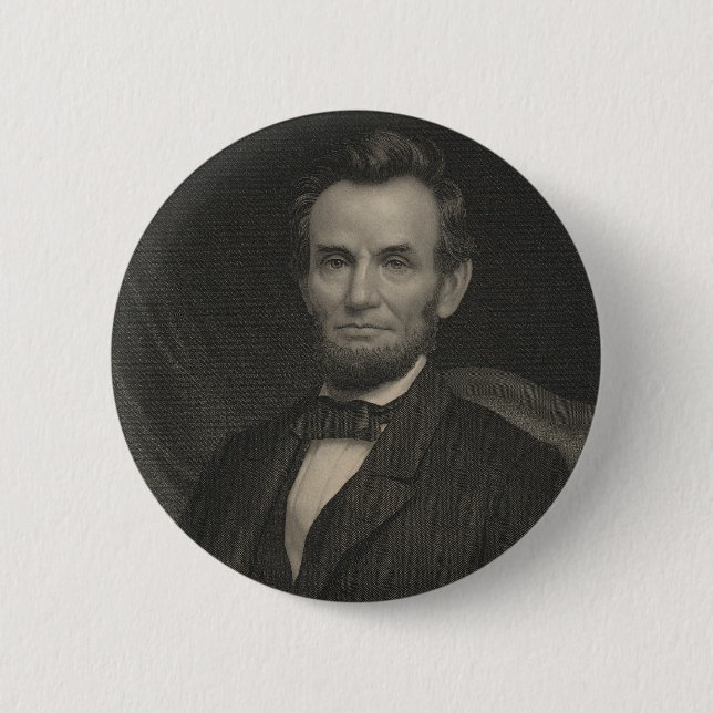 Portrait von Abraham Lincoln Button (Vorderseite)
