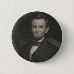 Portrait von Abraham Lincoln Button