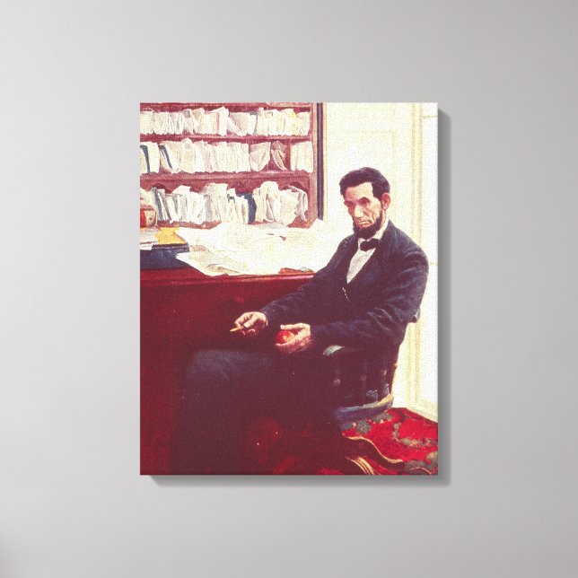 Portrait von Abraham Lincoln Leinwanddruck (Vorderseite)
