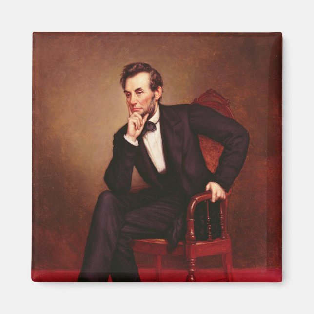 Portrait von Abraham Lincoln Magnet (Vorne)