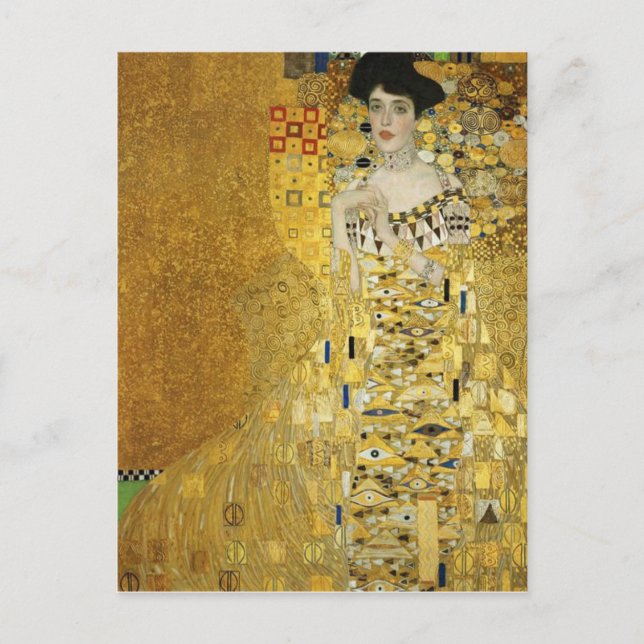 Portrait von Adele Bloch-Bauer I Klimt Postkarte (Vorderseite)