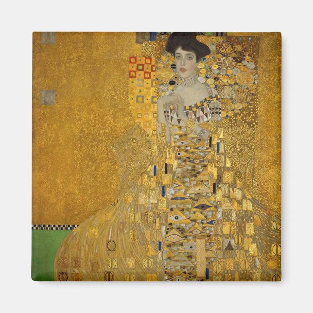 Portrait von Adele Bloch-Bauer I von Gustav Klimt Magnet (Vorne)