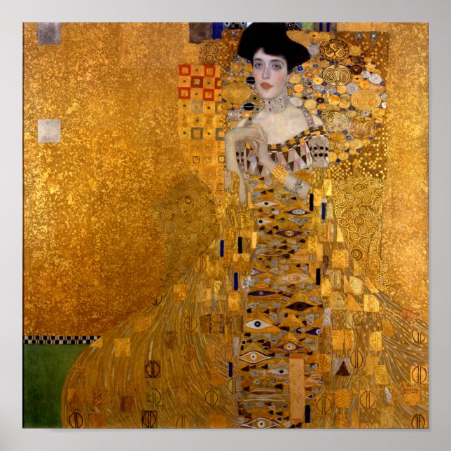Portrait von Adele Bloch-Bauer I von Gustav Klimt Poster (Vorne)