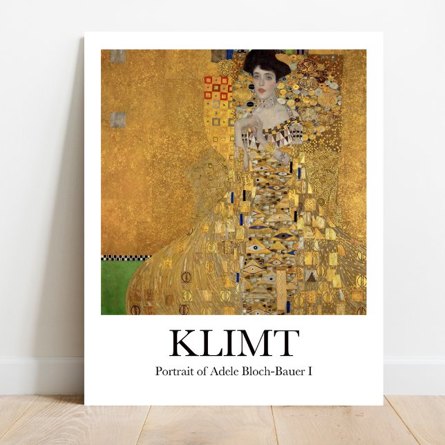 Portrait von Adele Bloch-Bauer I von Gustav Klimt Poster (Golden Lady: Klimt's Adele. Luxe art poster)
