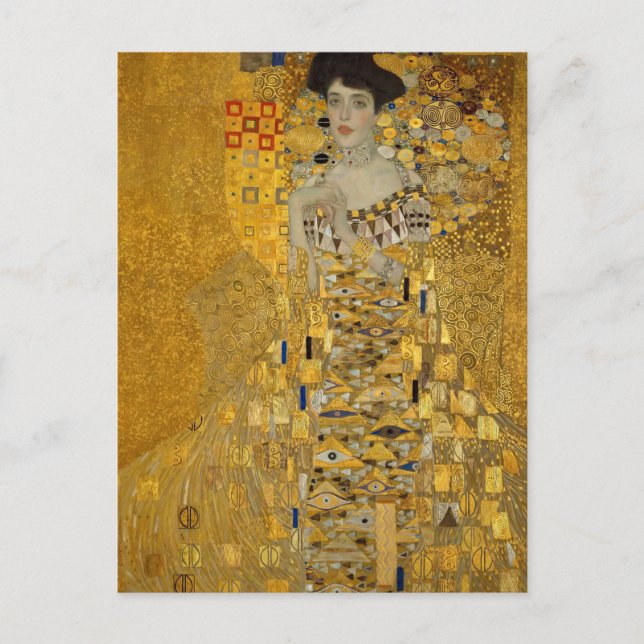 Portrait von Adele Bloch-Bauer I von Gustav Klimt Postkarte (Vorderseite)