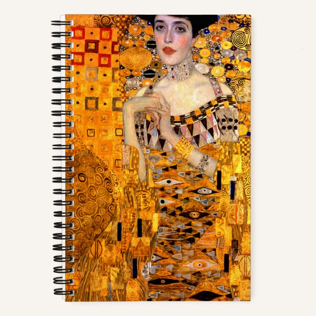Portrait von Adele Bloch-Bauer von Gustav Klimt Notizbuch (Vorderseite)