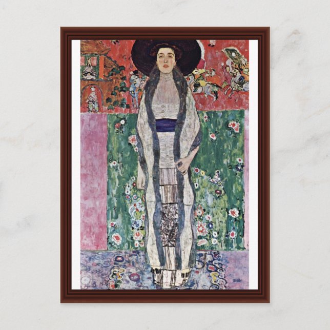 Portrait von Adele Bloch-Bauer von Klimt Gustav Postkarte (Vorderseite)