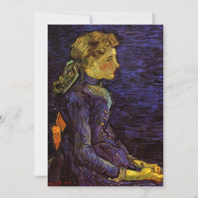 Portrait von Adeline Ravoux von Vincent van Gogh Einladung (Vorderseite)