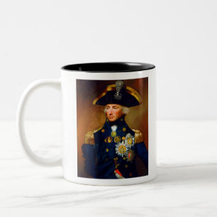 Portrait von Admiral Horatio Nelson Zweifarbige Tasse