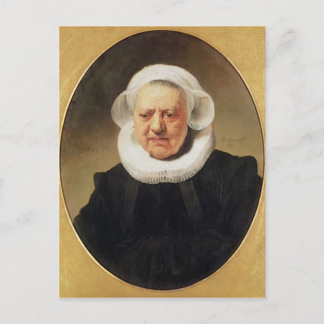 Portrait von Aechje Claesdar, 1634 Postkarte (Vorderseite)