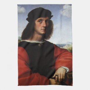 Portrait von Agnolo Doni von Raphael Sanzio Geschirrtuch