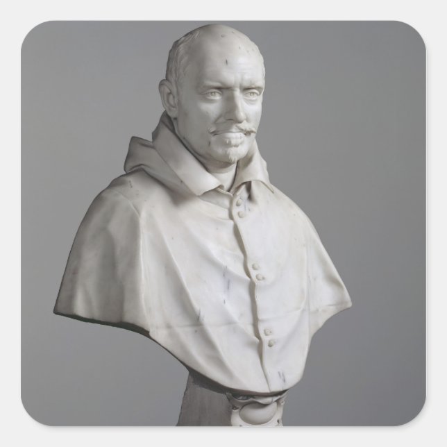 Portrait von Alessandro Quadratischer Aufkleber (Vorderseite)