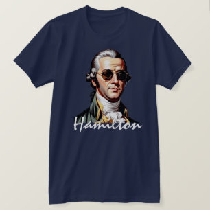 Portrait von Alexander Hamilton in Sonnenbrille T-Shirt