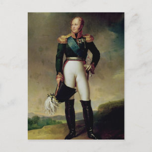 Portrait von Alexander I. 1814 Postkarte