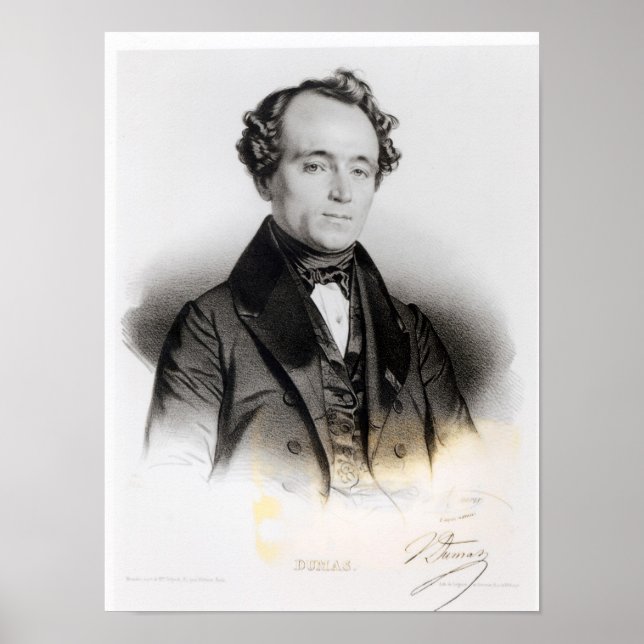 Portrait von Alexandre Dumas Fils Poster (Vorne)