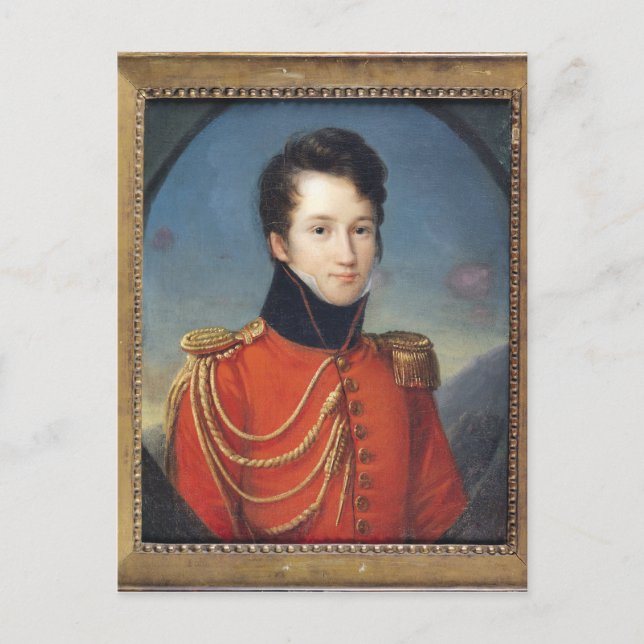 Portrait von Alfred de Vigny Postkarte (Vorderseite)