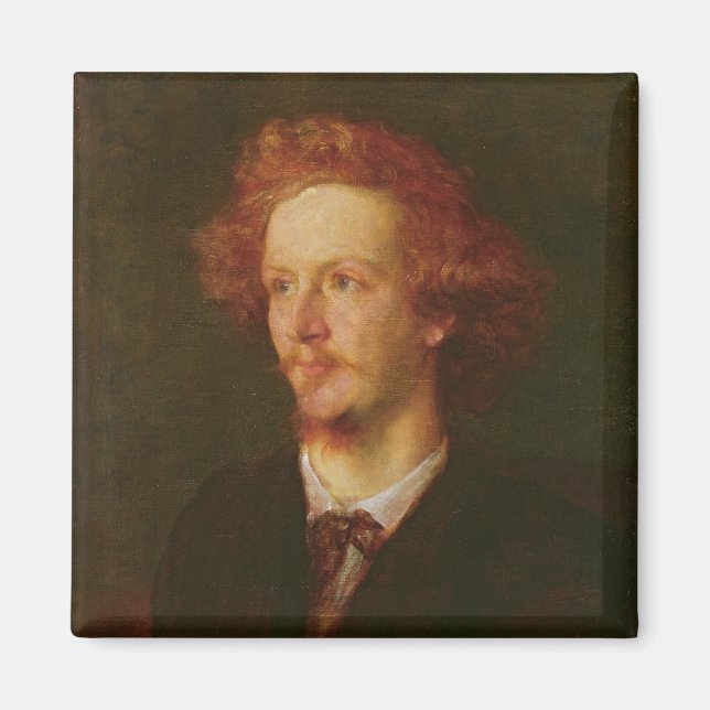 Portrait von Algernon Charles Swinburne 1867 Magnet (Vorne)