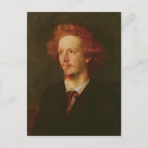 Portrait von Algernon Charles Swinburne 1867 Postkarte