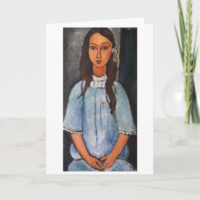 Portrait von Alice, Modigliani Karte (Vorderseite)