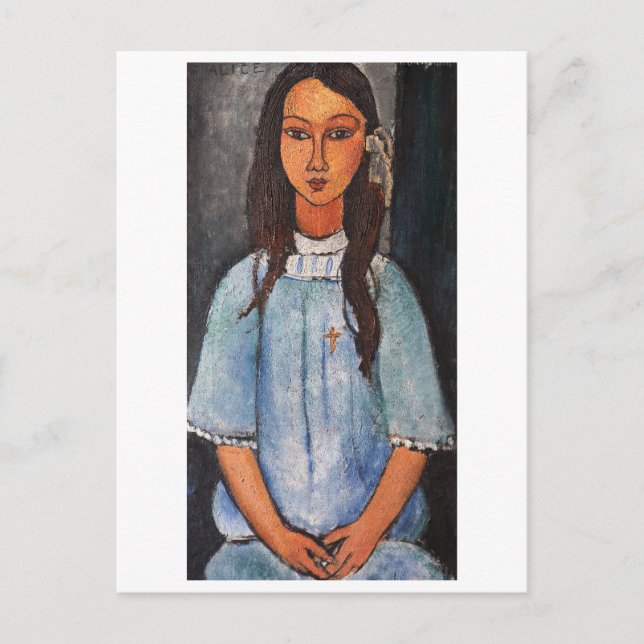 Portrait von Alice, Modigliani Postkarte (Vorderseite)
