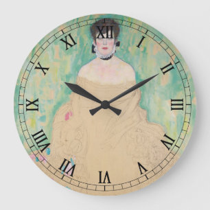Portrait von Amalie Zuckerkandl von Gustav Klimt Große Wanduhr