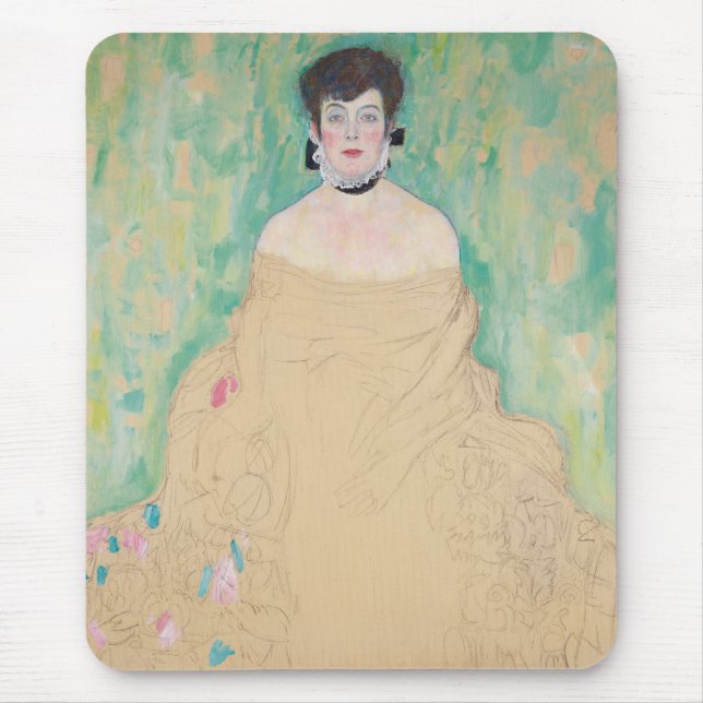 Portrait von Amalie Zuckerkandl von Gustav Klimt Mousepad (Vorne)