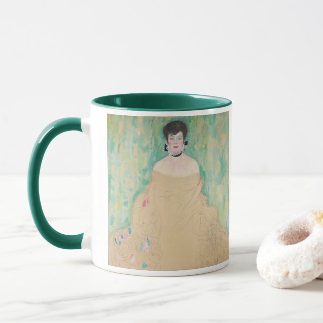 Portrait von Amalie Zuckerkandl von Gustav Klimt Tasse (Mit Donut)