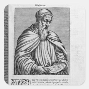 Portrait von Amerigo Vespucci Quadratischer Aufkleber