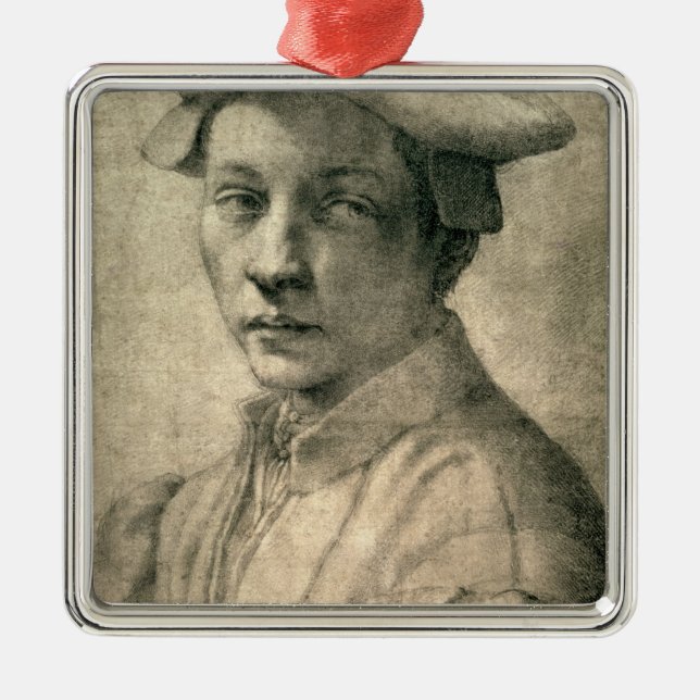 Portrait von Andrea Quaratesi, c.1532 Silbernes Ornament (Vorne)