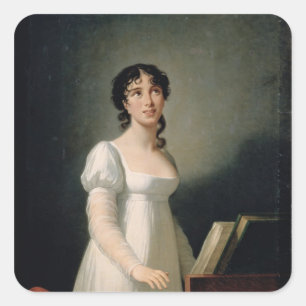 Portrait von Angelica Catalani Quadratischer Aufkleber