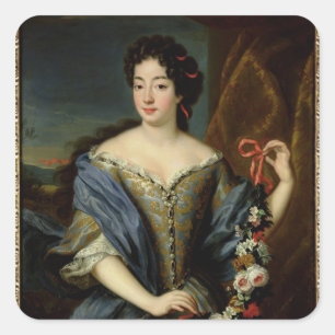 Portrait von Anne de Baviere Quadratischer Aufkleber