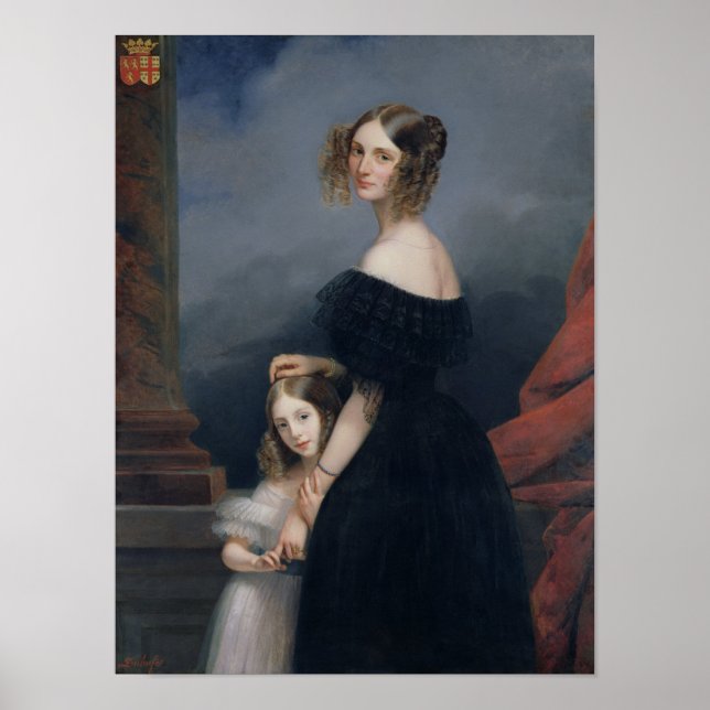 Portrait von Anne-Louise Alix de Montmorency Poster (Vorne)