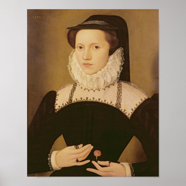 Portrait von Anne Waltham, 1572 Poster (Vorne)
