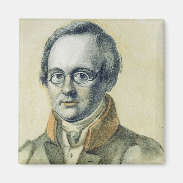 Portrait von Anton A. Delvig, 1830 Magnet (Vorne)