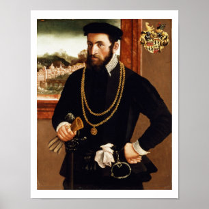 Portrait von Anton Rummel von Liechtenan Poster